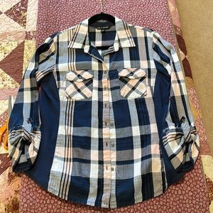 Button up plaid top